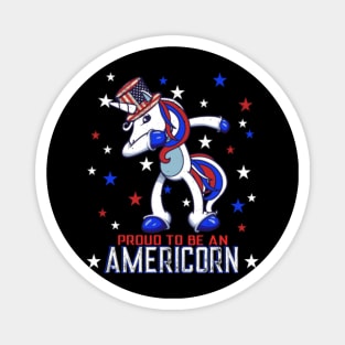 Dabbing Unicorn 4th of July- Magnet